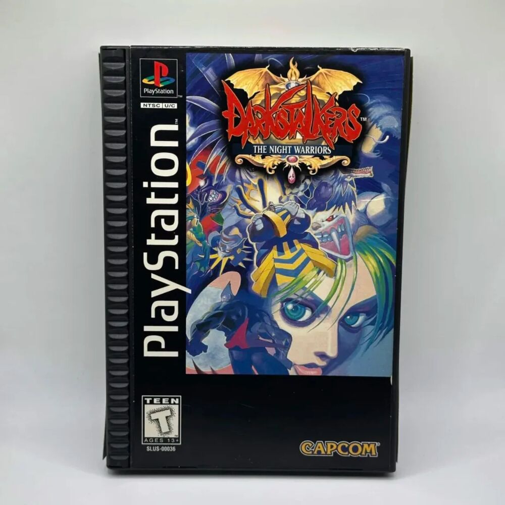 Darkstalkers: The Night Warriors (Sony PlayStation PS1) CIB registration Longbox
